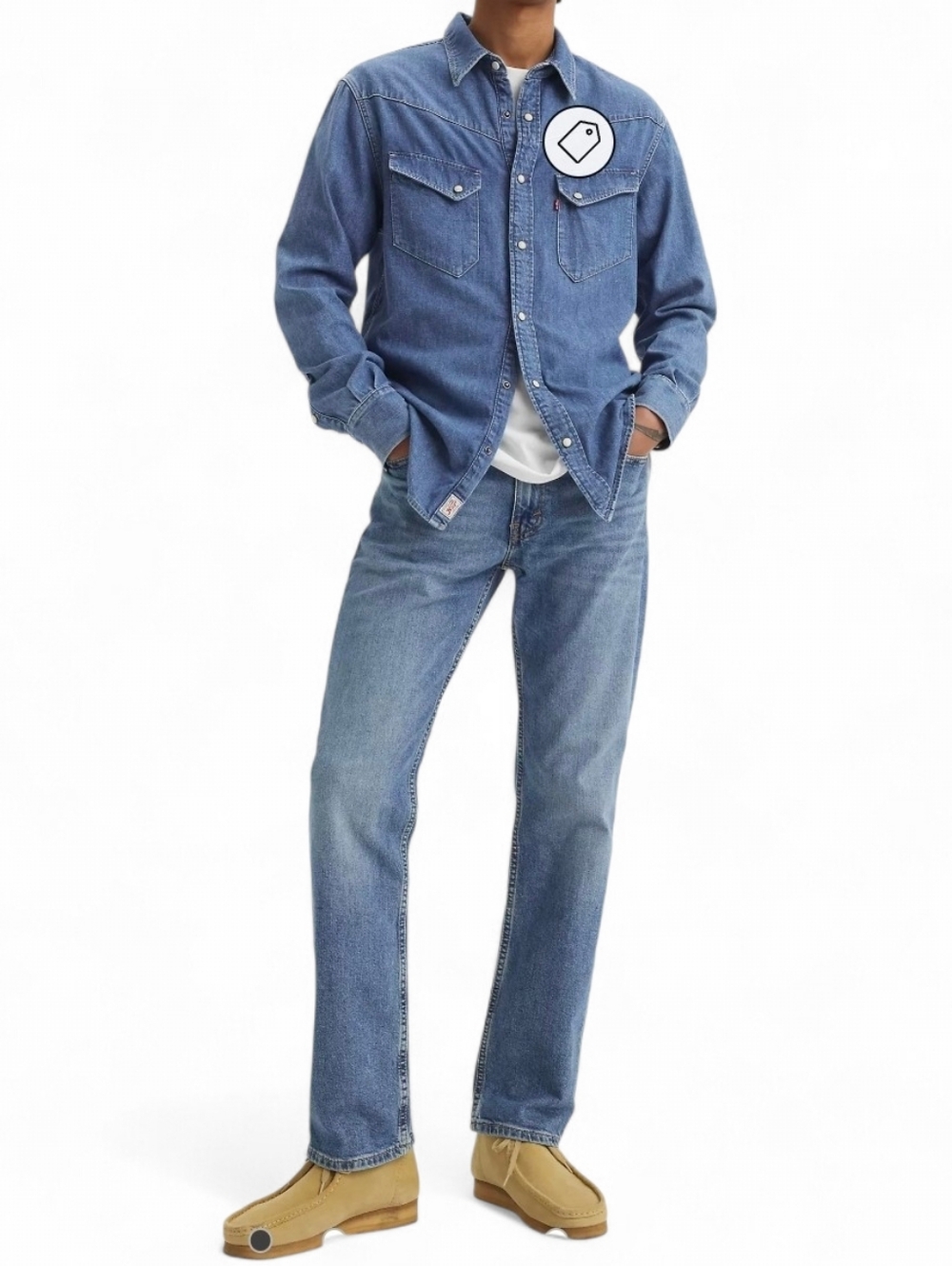 Levi's 514 Straight-Leg Jeans In Light Blue Denim Size 36 X 32